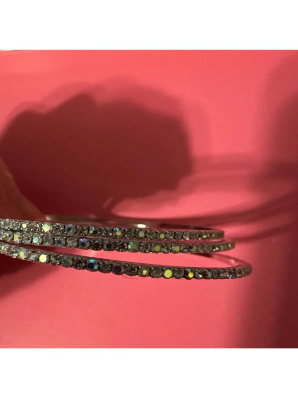 Cara NY Bracelet Rhinestone CZ Thin Layering Bracelets Bangles SET of 3 NEW